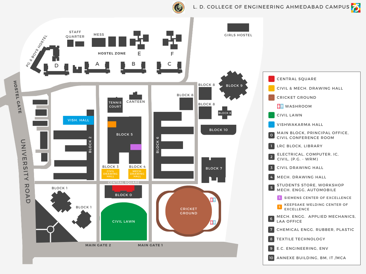 LDCE Campus Map
